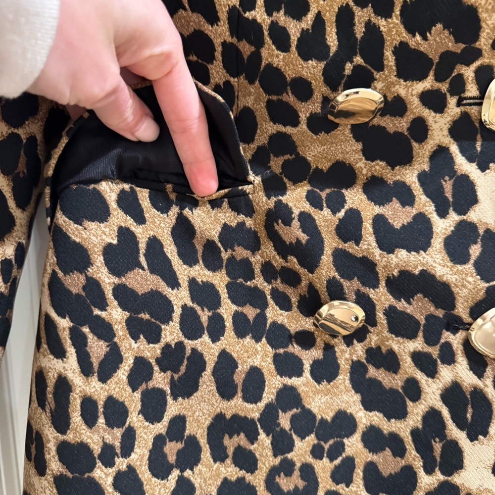 Zara Leopard Print Women's Blazer - Picture 3 of 12